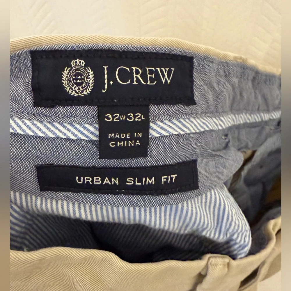 J. Crew Men's Khaki Straight Fit Chino Pants